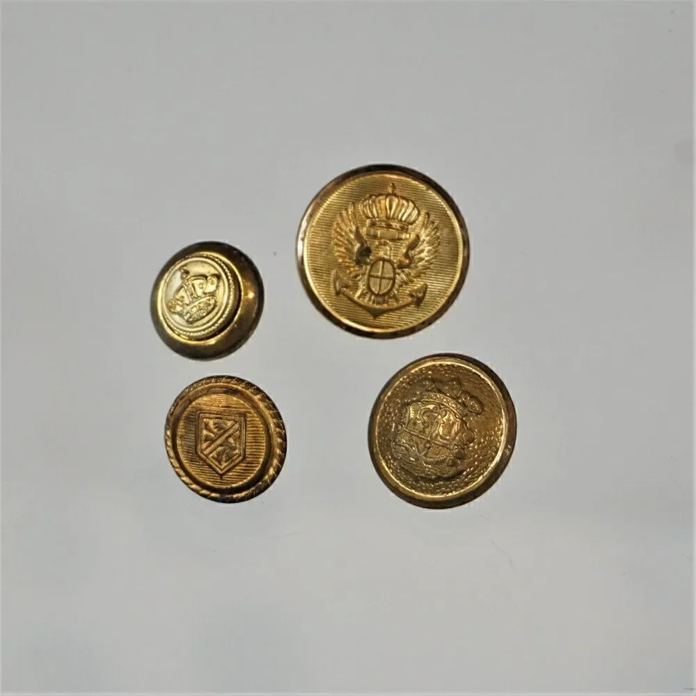 Vintage Assorted Military Buttons Mixed Lot